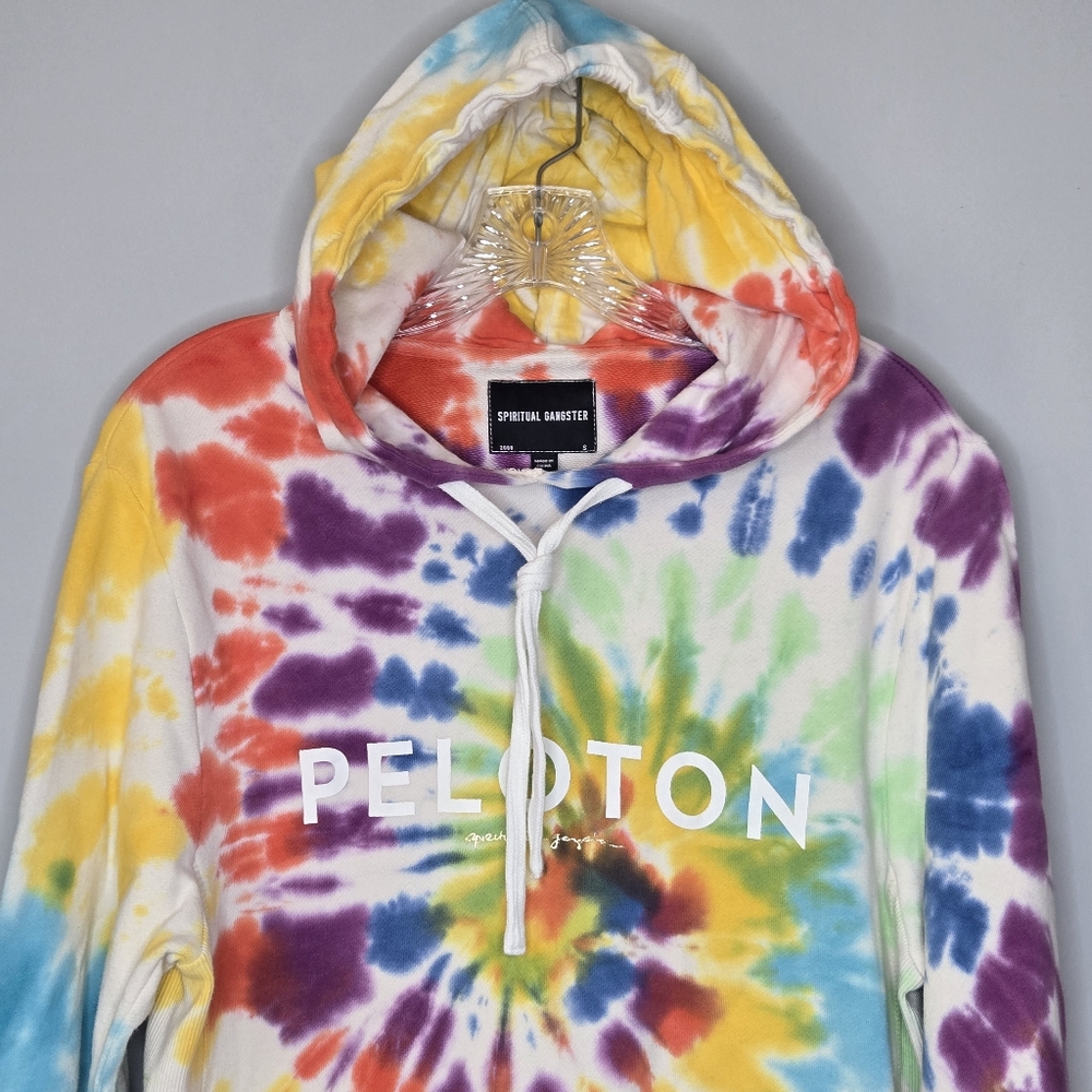 Spiritual Gangster Peloton Tie Dye Hoodie Sweater size Small Unisex 100% cotton - Picture 4 of 10